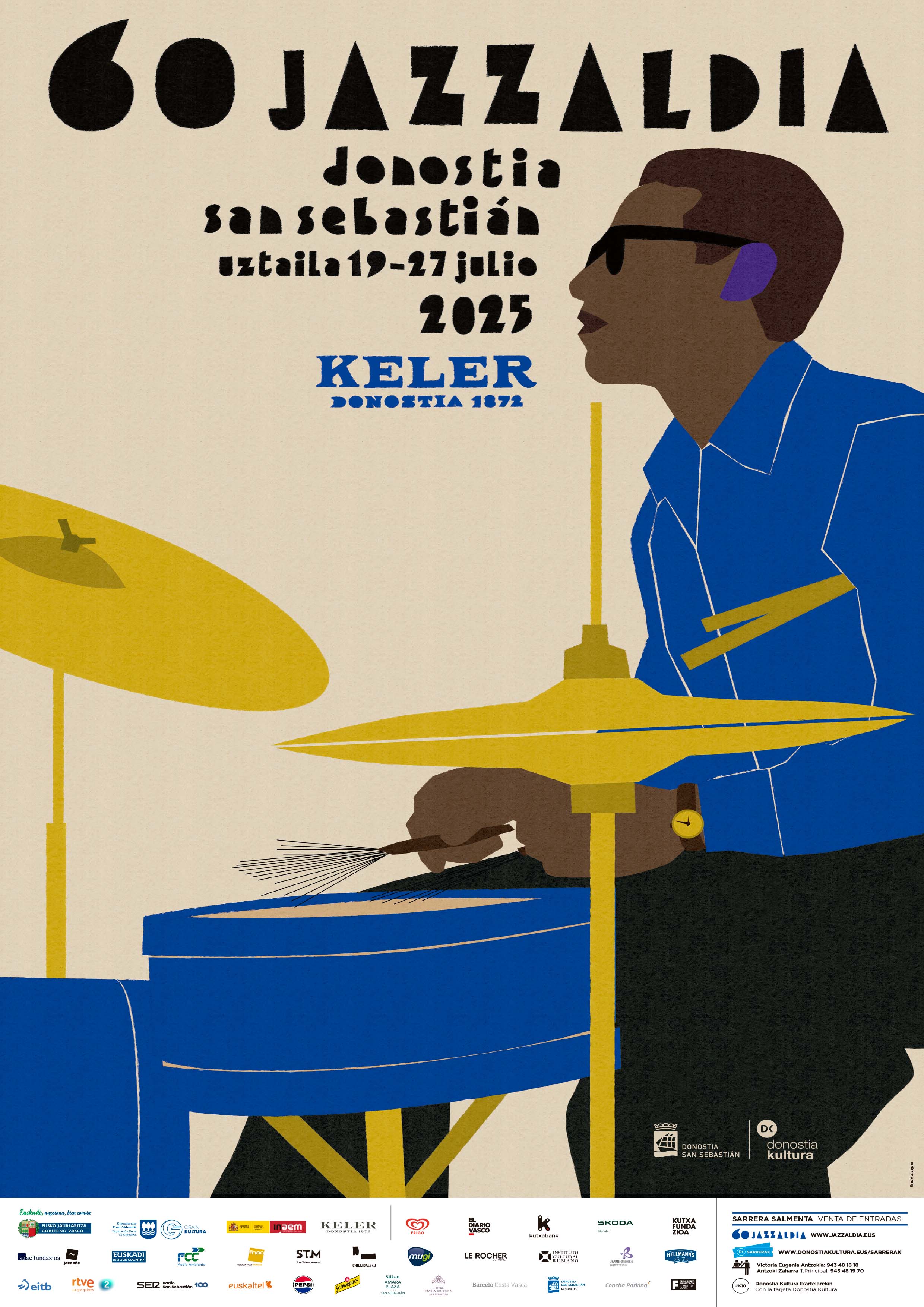 1 60 Jazzaldia Kartela Poster Affiche