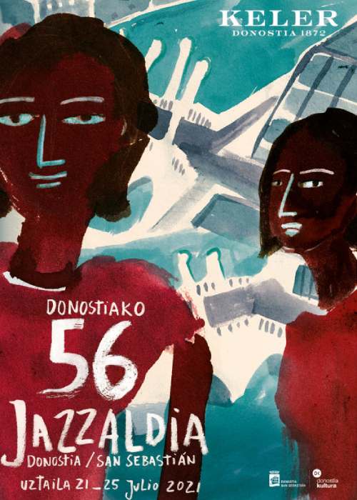 Cartel 56 Jazzaldia 2021 (autora: Isabel Herguera).