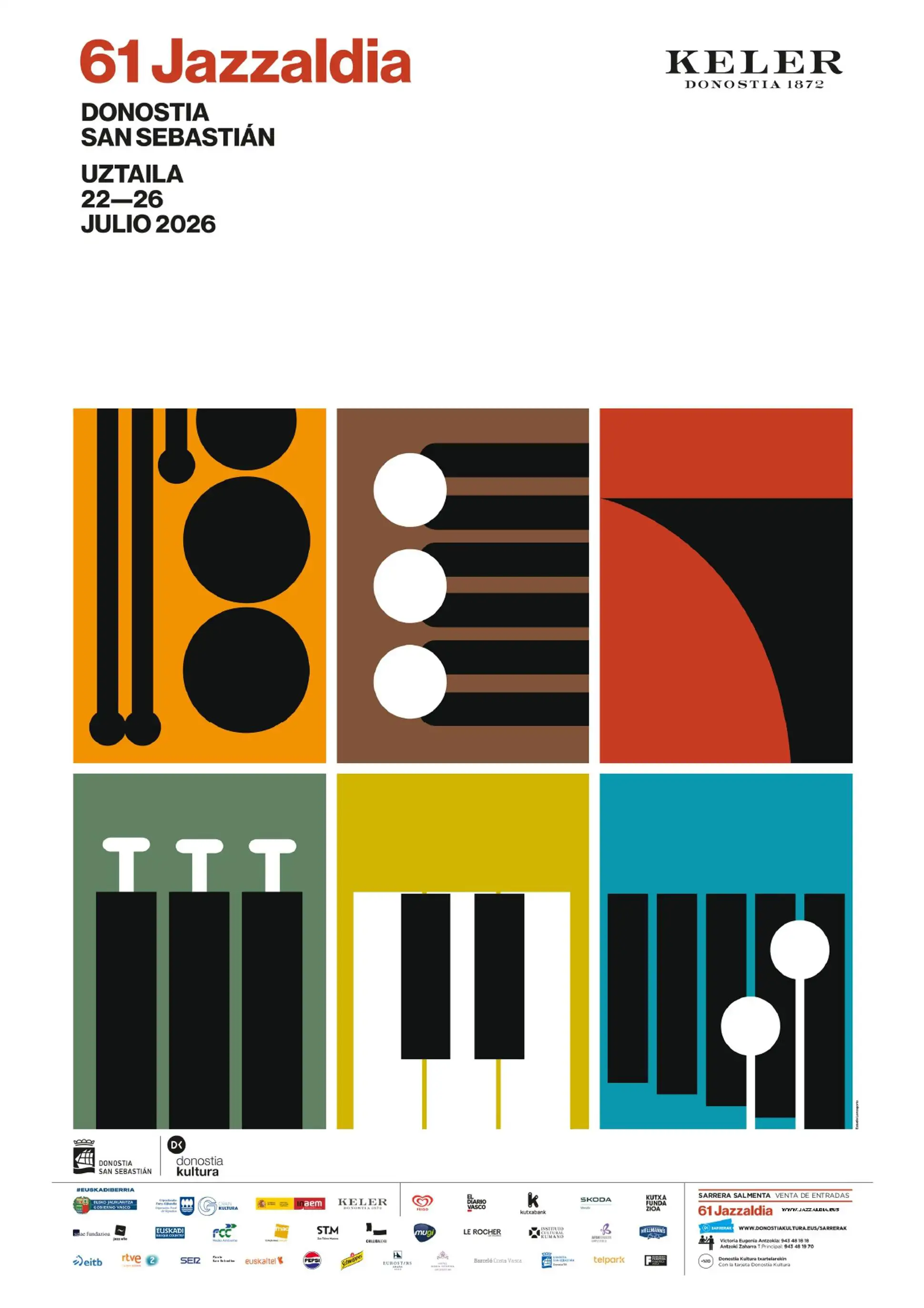1 60 Jazzaldia Kartela Poster Affiche